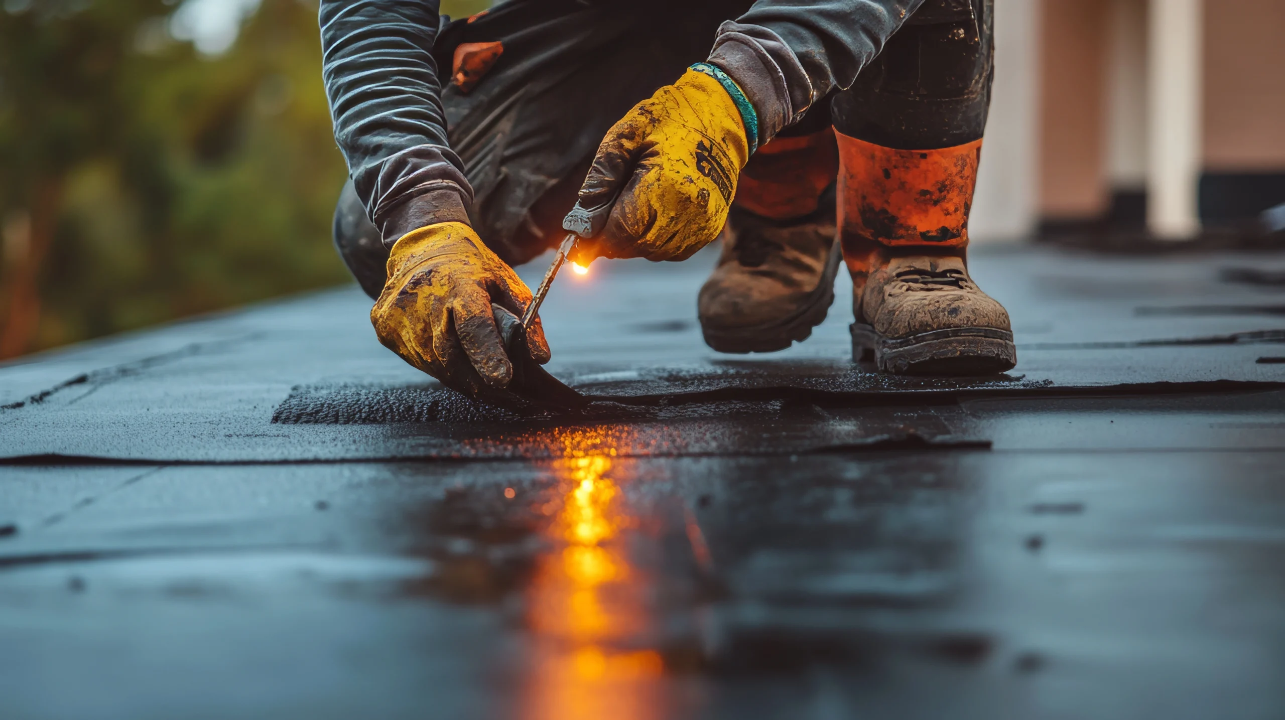 How to Repair a Flat Rubber Roof